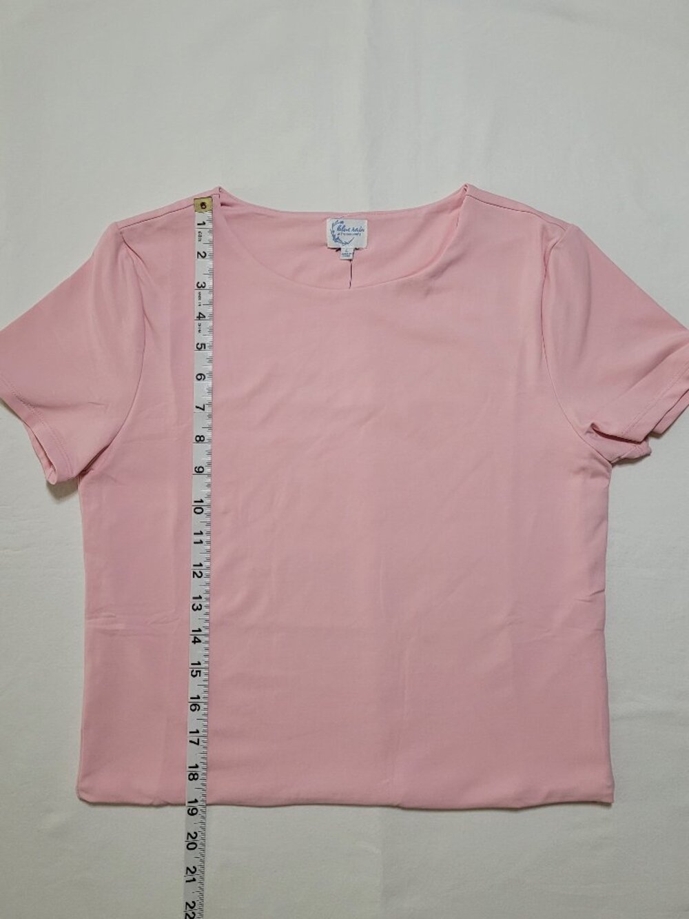 Blue Rain Francesca’s Pink Cropped Short Sleeve Top Double Lined Large NWT - Picture 5 of 7